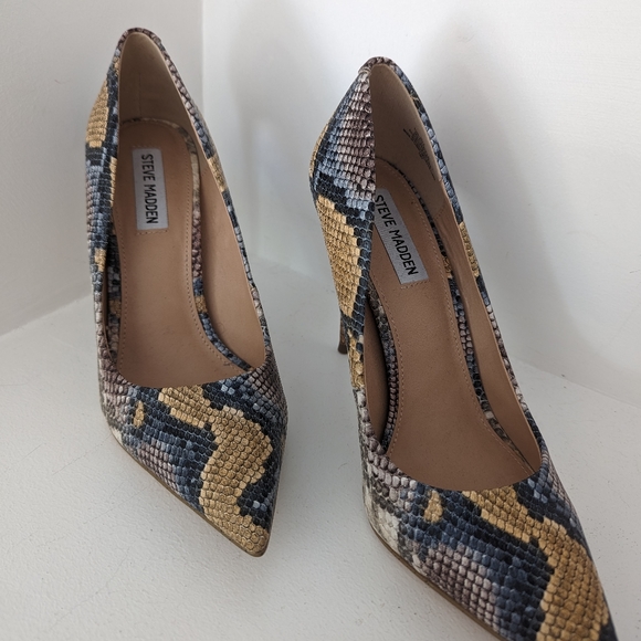 Steve madden womens vala snake print stiletto heels size 6.5 RRP £90 - Picture 2 of 4
